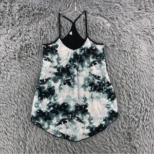 Studio Y Tank Top Womens Medium Layered Sequin Color Splash Halter Top Shirt